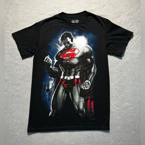 Superman Men’s Small Black Graphic T-Shirt Light Of The Sun DC Comics